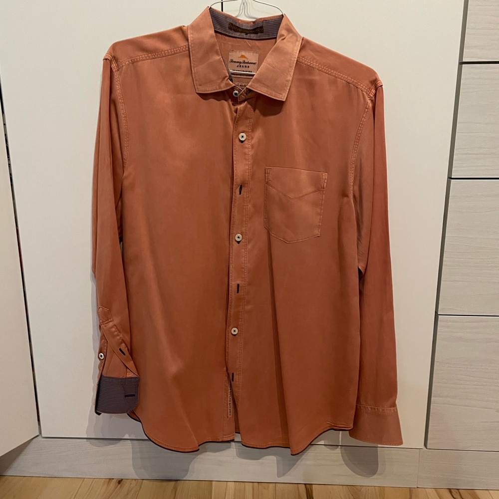 Tommy Bahama Orange Button Down